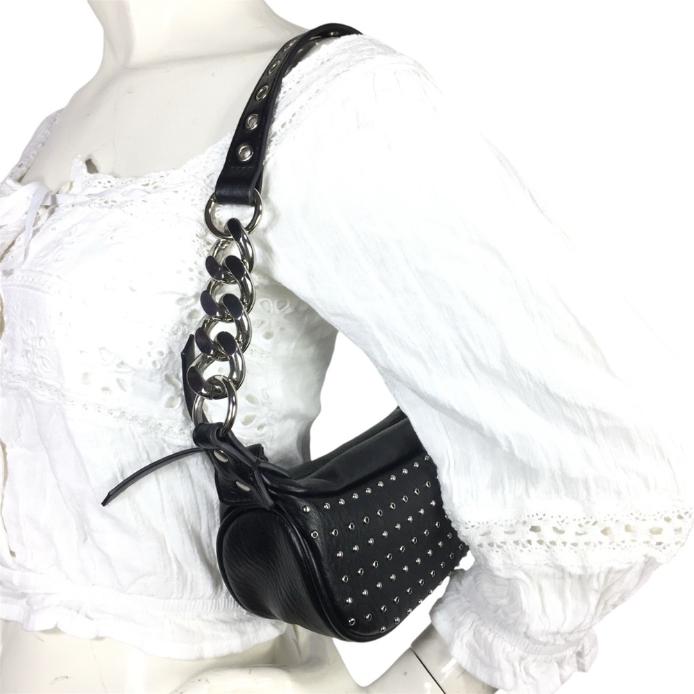Urban Outfitters Studded Chain Strap Mini Bag Black